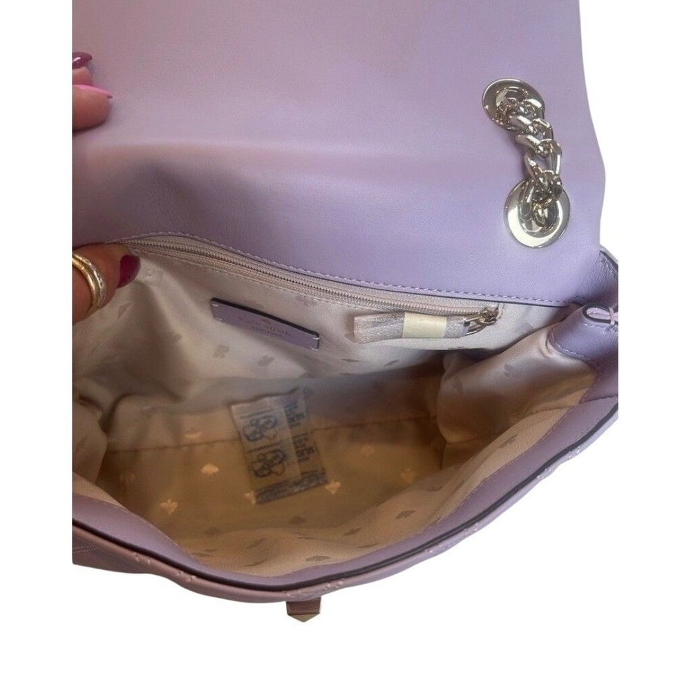 Kate Spade Natalia Quilted Leather Shoulder Bag Lilac Purple Large WKRU7074 - Picture 11 of 12
